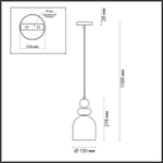 5235/1B LN Подвес E27 1*60Вт 220В IP20 MODERNI