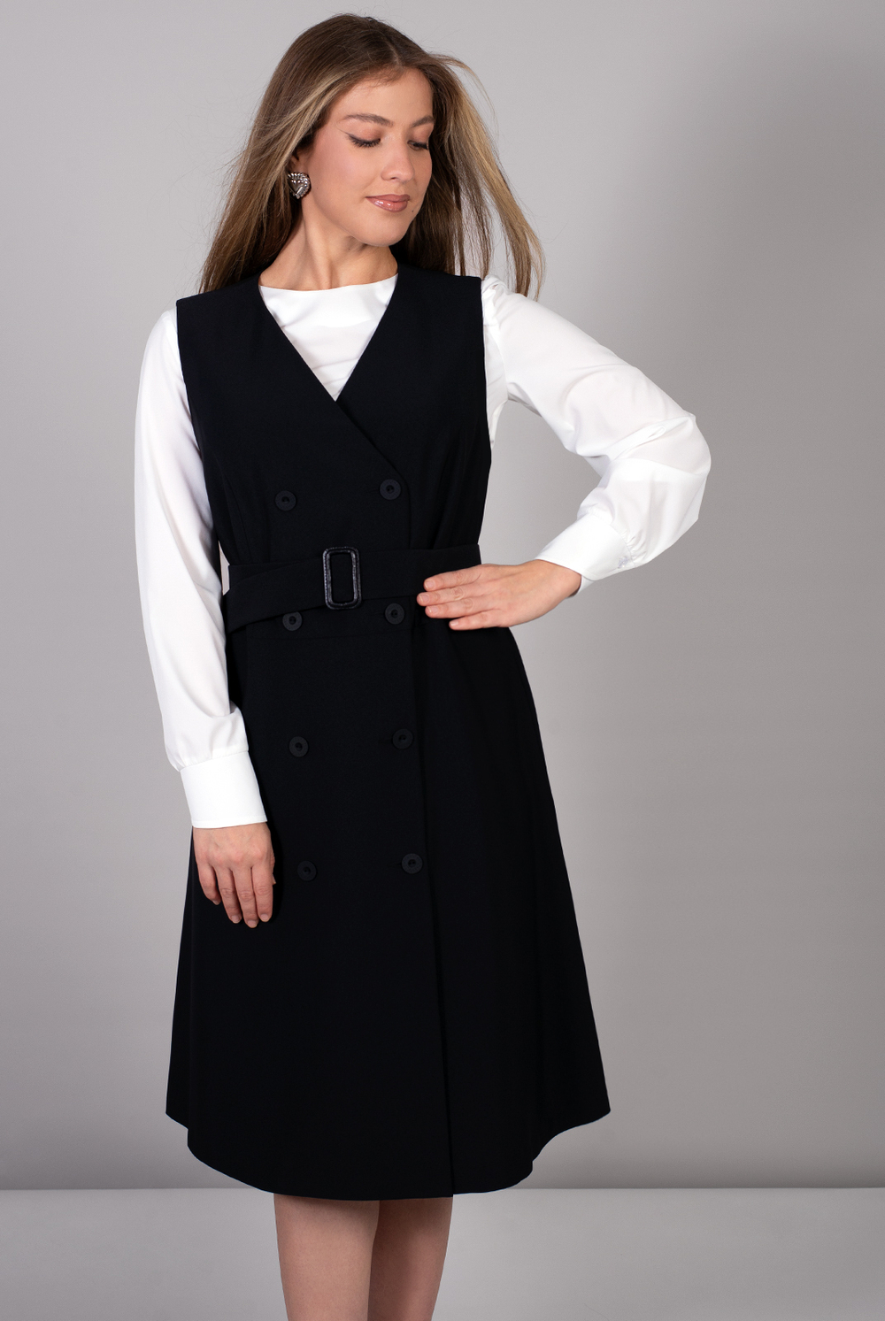 Сарафан женский 4408ЗП, черный #70Ч084408ЗП