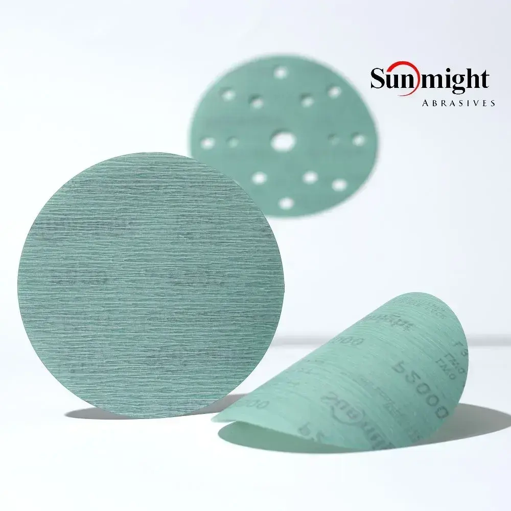 D-125; P120; 100 шт. FILM, 8 отверстий. Шлифовальные круги на липучке SUNMIGHT: 125 мм; P120; 100 шт.