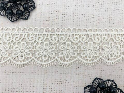 Кружево плетёное, ш. 5 см, айвори