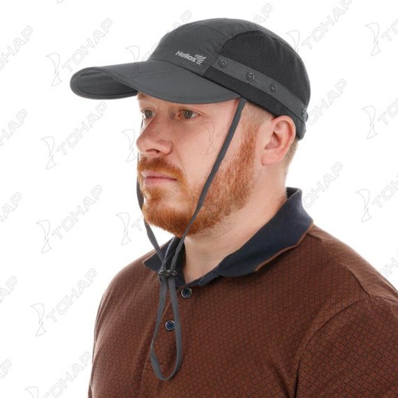 Бейсболка Helios с защитой шеи и лица (серый)