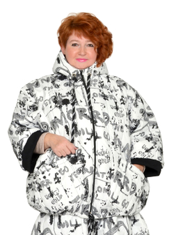 Куртка-пончо стеганая Руна