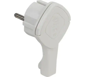 Вилка ультраплоская Эра V5(U) с/з 16А с кольцом белая Б0026331