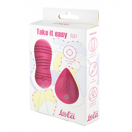 Виброшарики с циркуляцией на пульте управления Take it Easy Ray Pink 9021-10lola
