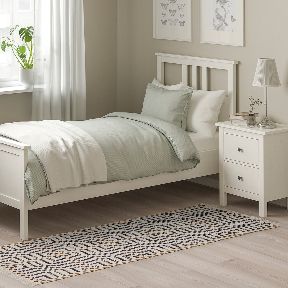Безворсовый ковер IKEA VAMDRUP (ВАМДРУП), Шерсть,Разноцветный, 80х200 см