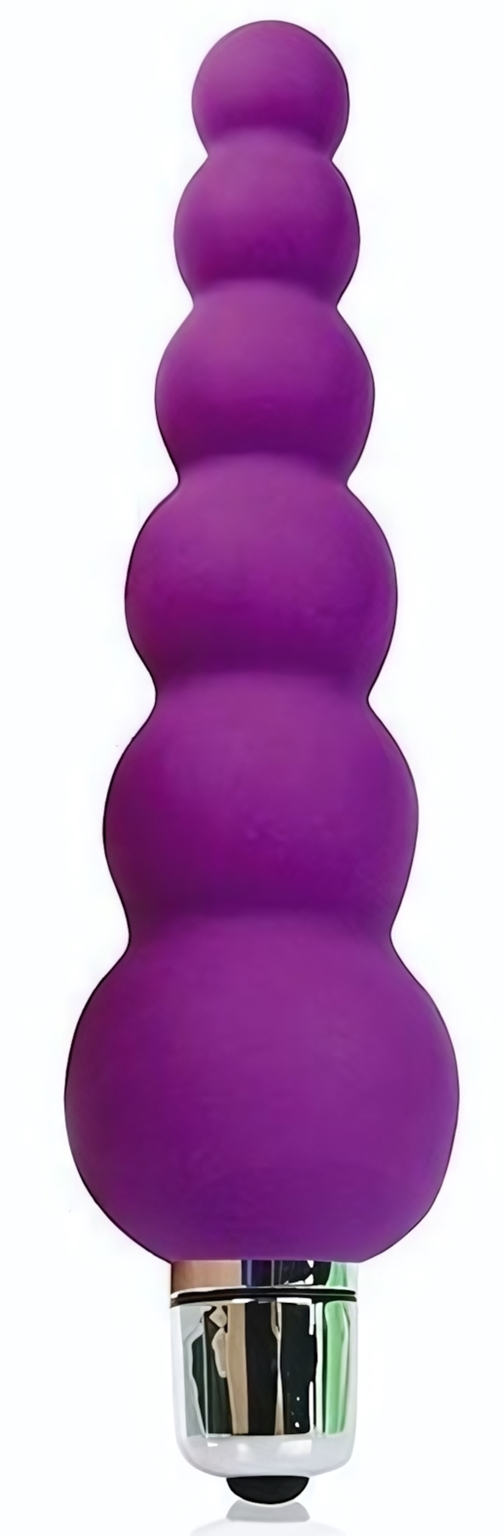 Фиолетовый анальный вибромассажер-елочка - 12 см. (Цвет: фиолетовый)