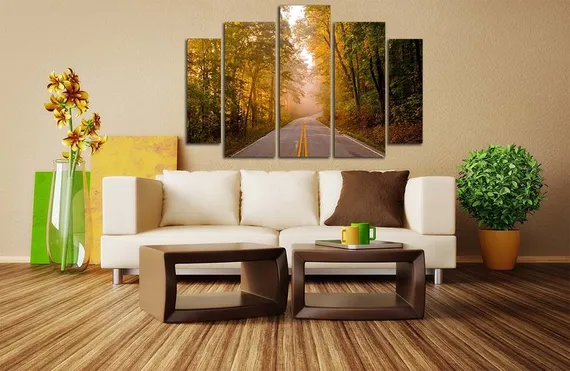 Модульная картина "Лесной путь"