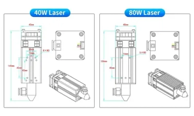 Лазерный модуль 80 Вт, 450 нм, фактическая мощность 10 Вт, с воздушной насадкой, подходит для гравировального станка с, 3D-принтера, деревообрабатывающих инструментов DIY