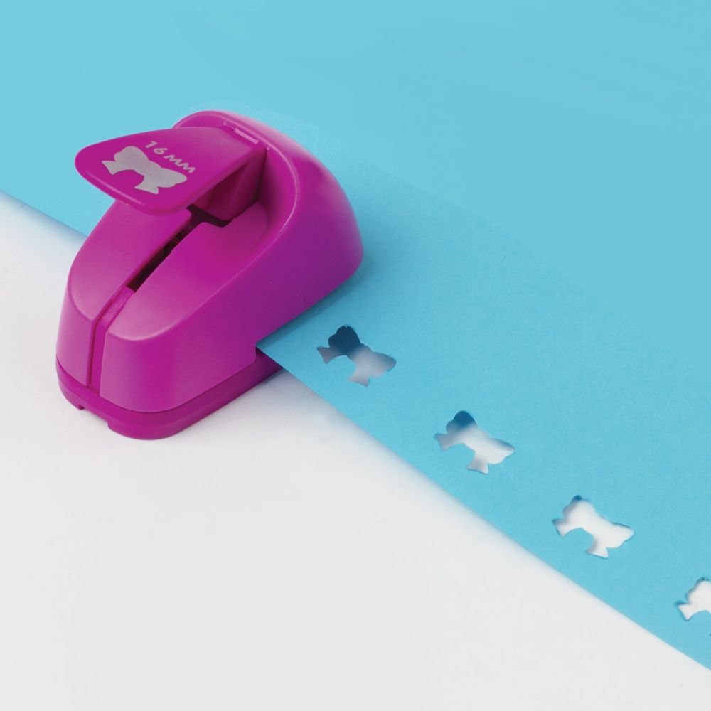 Дырокол фигурный "Бантик", диаметр вырезной фигуры 16 мм, ОСТРОВ СОКРОВИЩ, 227150