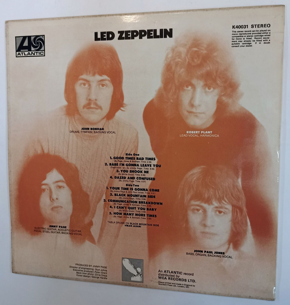 Винтажная виниловая пластинка Led Zeppelin Led Zeppelin (UK 1974)