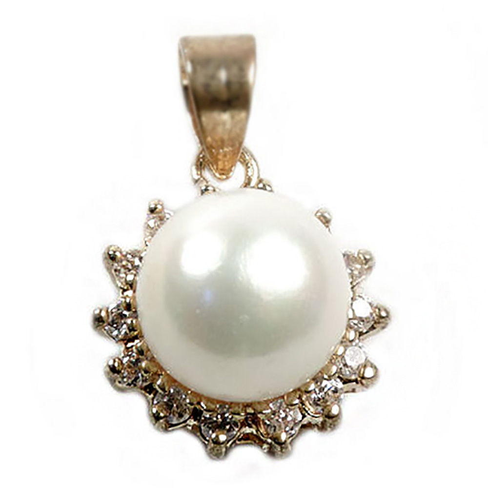 Кулон "Диана" жемчуг, фианит