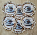 Набор декоративных сервировочных салфеток (d 20) Чайная - 6 шт.