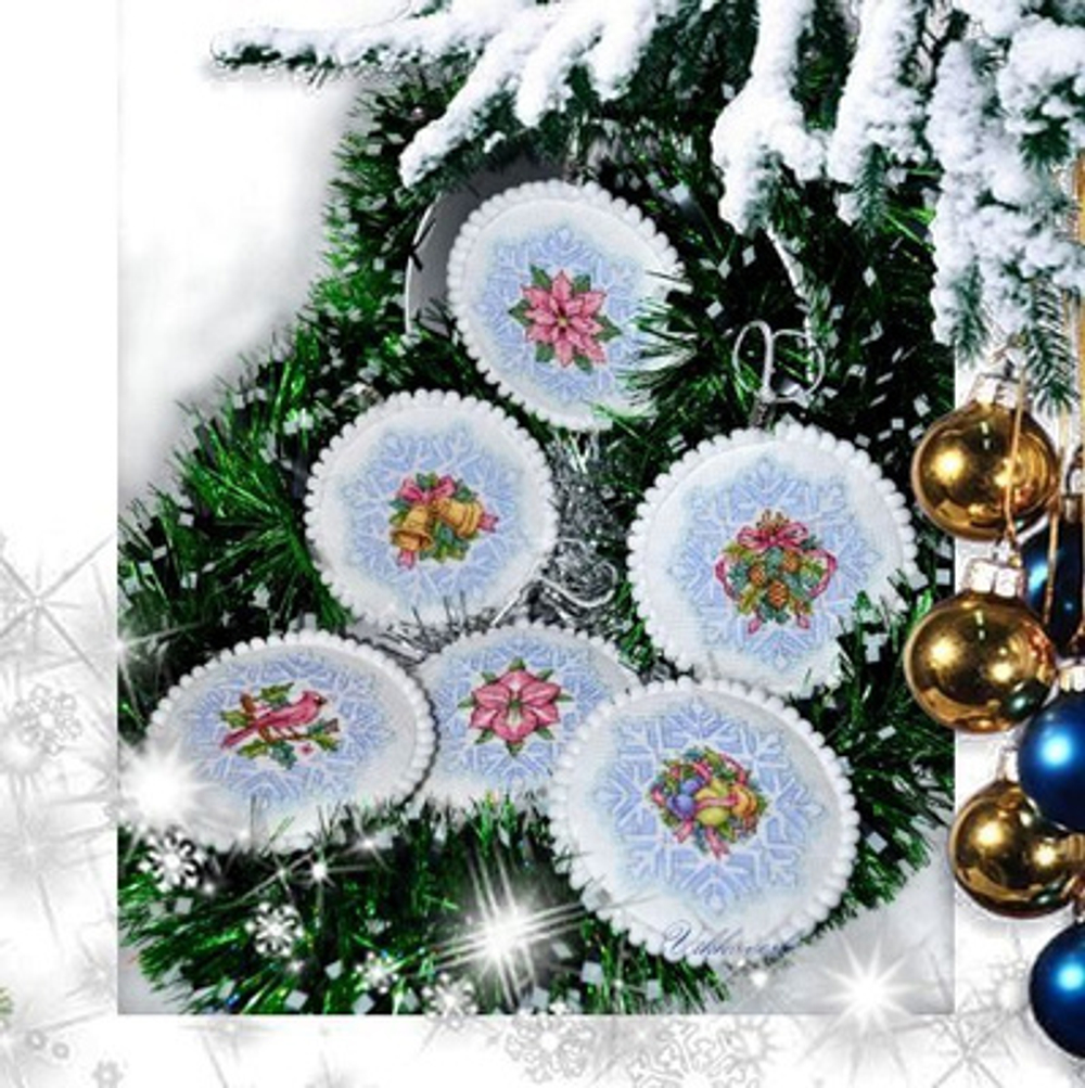"Рождественские снежинки"-08685 вышивка