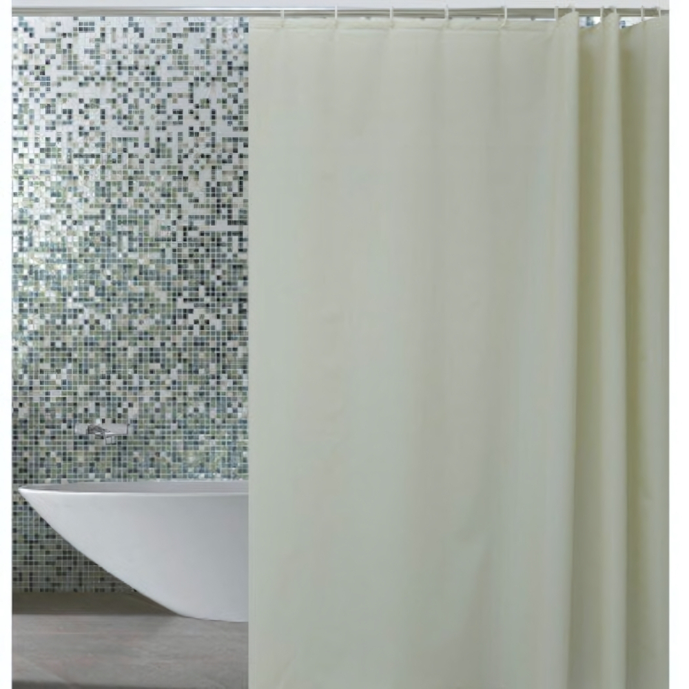 Штора для ванной комнаты ZALEL эконом 180*180 состав 100% PEVA c кольцами YE-0001A персиковый