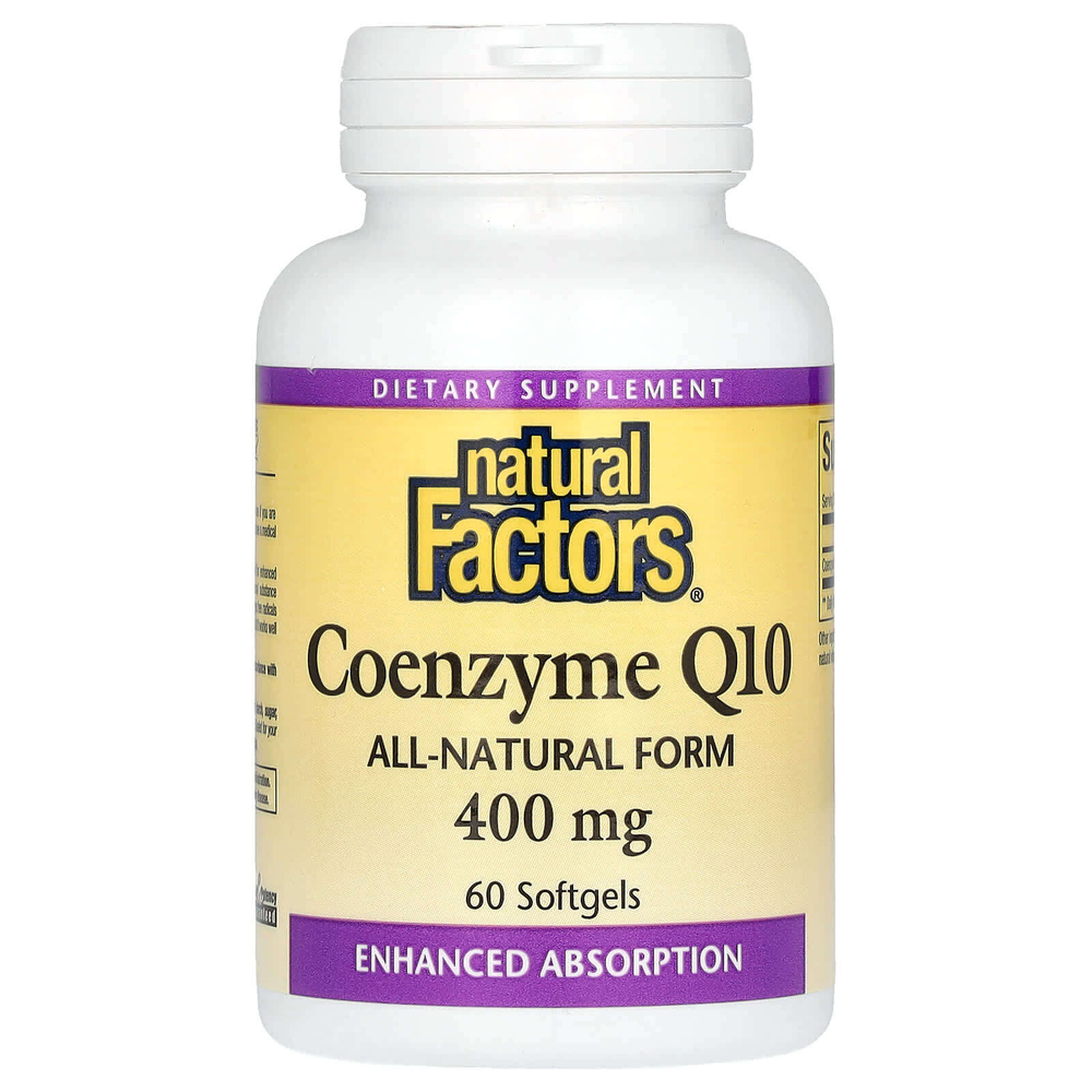 Natural Factors, коэнзим Q10, 400 мг, 60 капсул