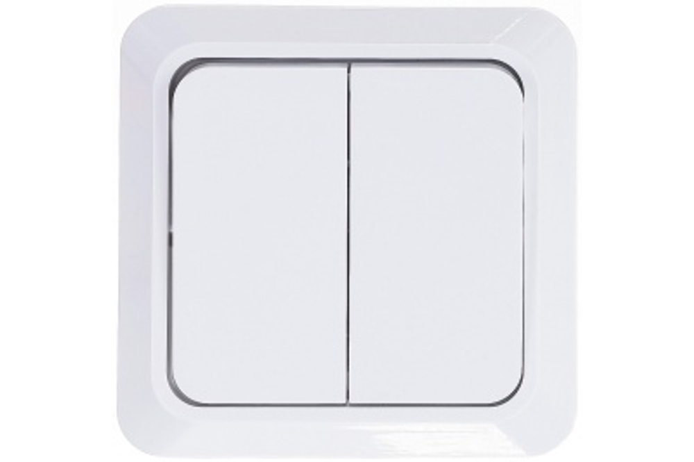 Выключатель 2кл бел Олимп ОП 10А 220В (О0023) (3/10/200)