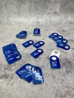 Номерки для ключей акрил 3х5 см