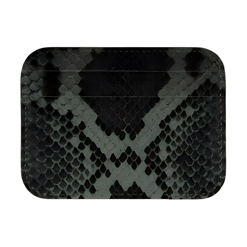 Balenciaga Cow Leather Card Holder Women"s Dark Green