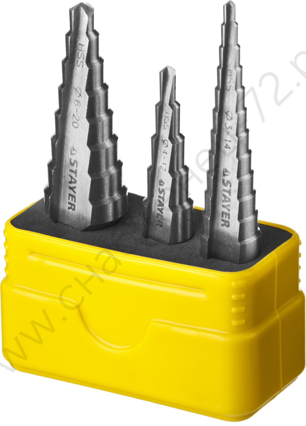 Набор сверл ступенчатых 3 шт, 3-20мм, STAYER