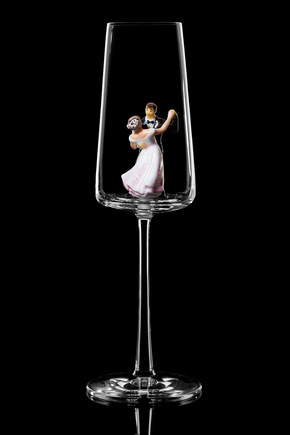 Свадебный бокал для шампанского Флюте. «Свадебный танец».