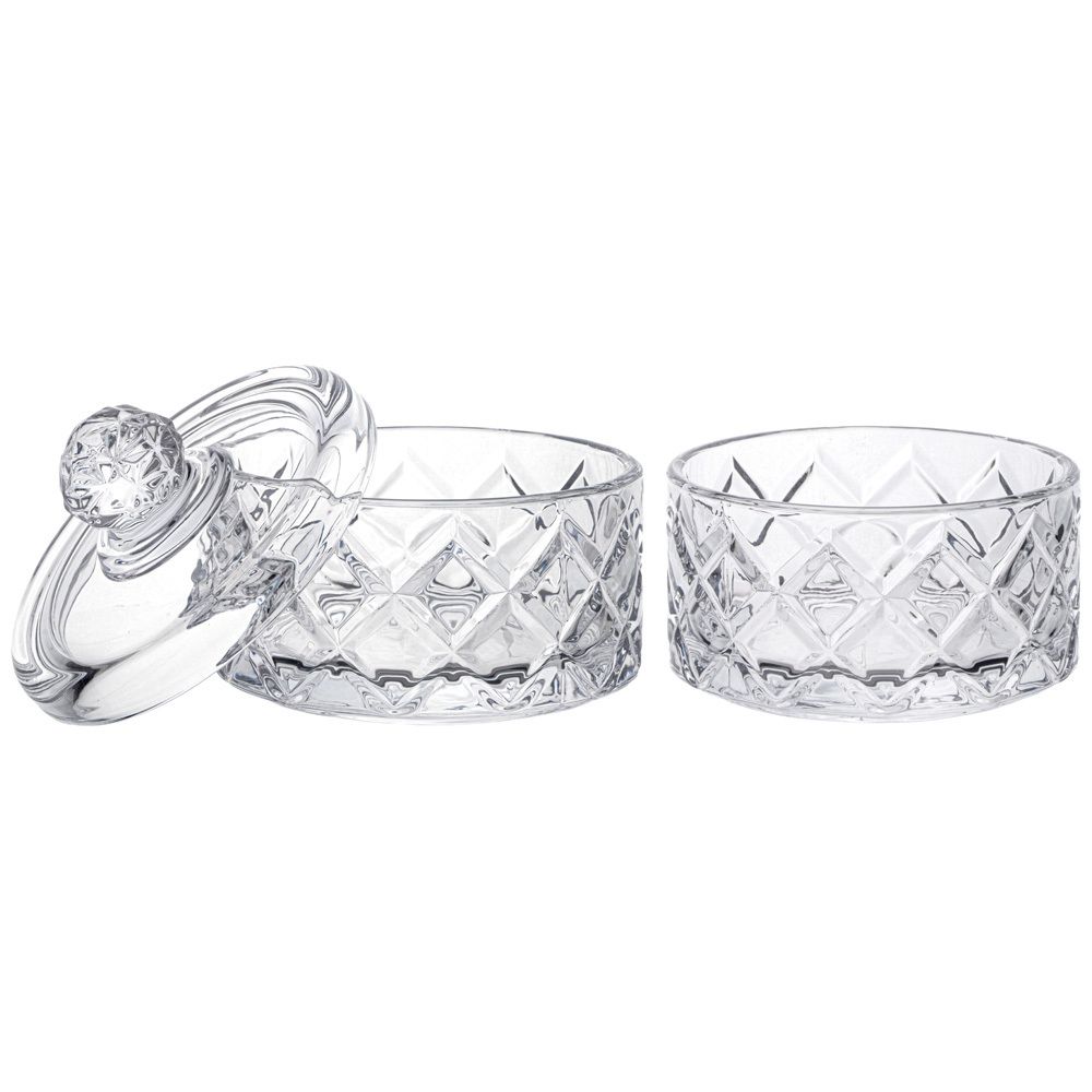 ЕМКОСТЬ ДЛЯ ХРАНЕНИЯ LEFARD С КРЫШКОЙ 2 ЯРУСА "DIAMANT" 10,5*15 СМ, 280 МЛ (КАЖДАЯ)