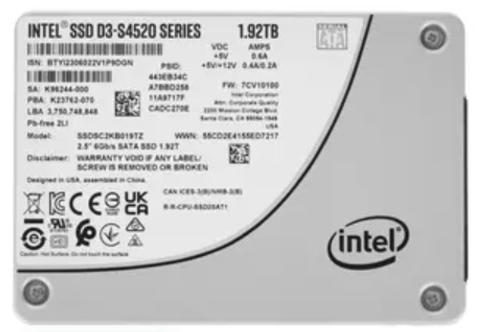 Накопитель SSD 2.5'' Intel SSDSC2KB019TZ01 1920 ГБ