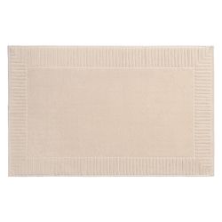 Коврик для ванной с фактурным бортиком кремового цвета из коллекции Essential, 50x80 см