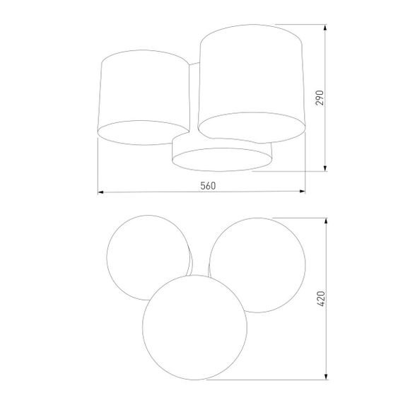 Потолочный светильник TK Lighting 4392 Mona Gray