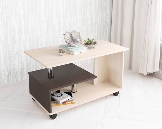 Стол журнальный КОНСУЛ-5 венге / дуб молочный