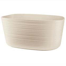 Кашпо для комнатных растений большое Tierra, бежевое