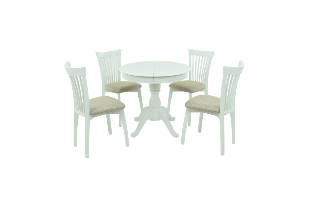 Обеденная группа Аврора Фабрицио белая, Атина (100363, 101888)