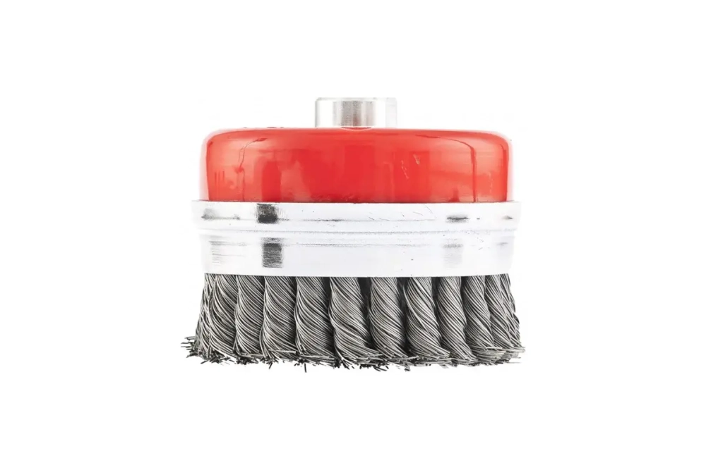Щетка Matrix для УШМ Heavy Duty 100 мм М14 "чашка" крученая металлическая проволока 74672