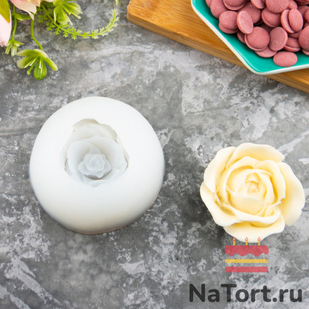 Силиконовый молд 3D «Роза-D»