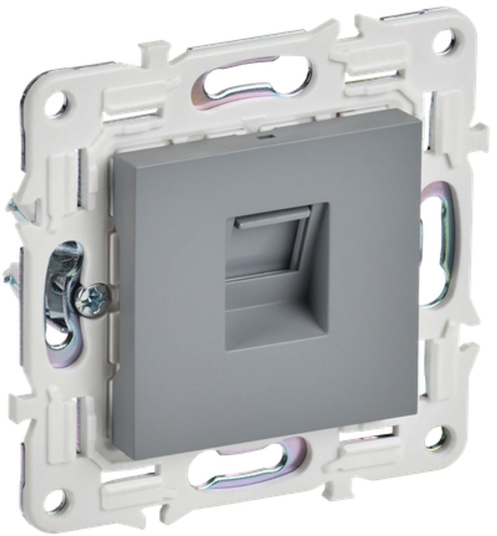 SKANDY Розетка компьютерная RJ45 кат.6 SK-K02Gr серый IEK