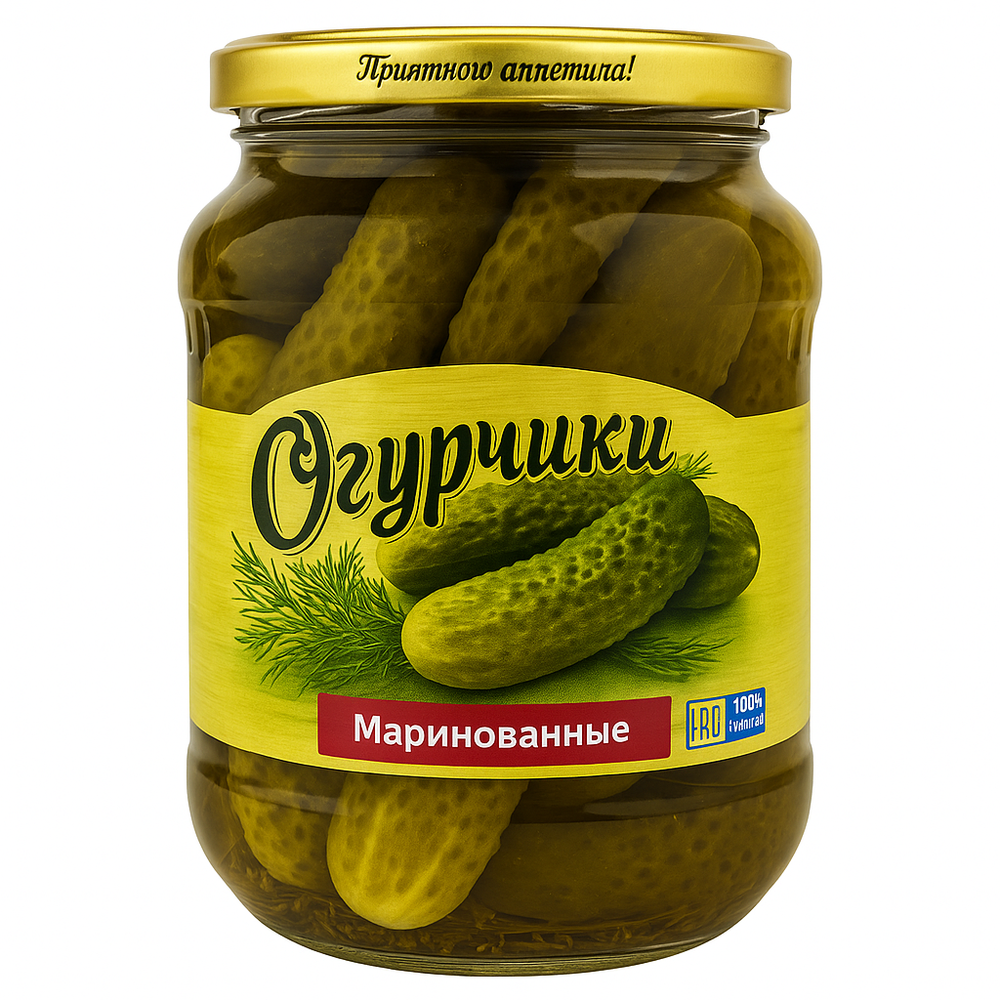 Огурцы маринованные 6-9 см  Лучшие рецепты 670 гр