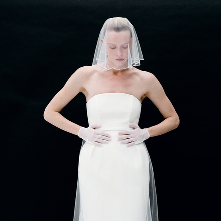 Фата круглая с жемчугом