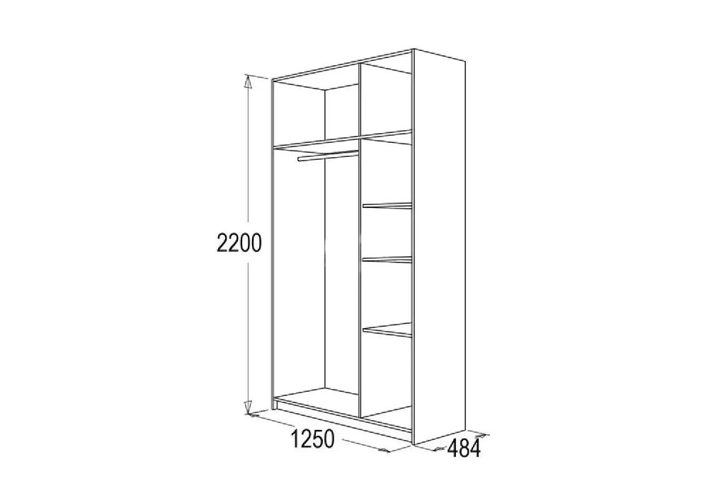 Шкаф 3-х ств с антресолью Флагман-2