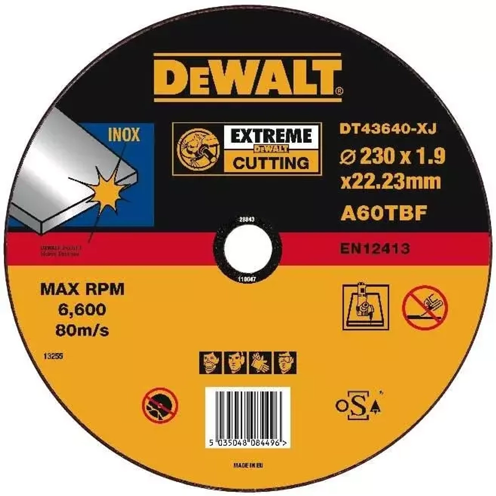 Круг отрезной по металлу EXTREME (230x22.2 мм) Dewalt DT43640