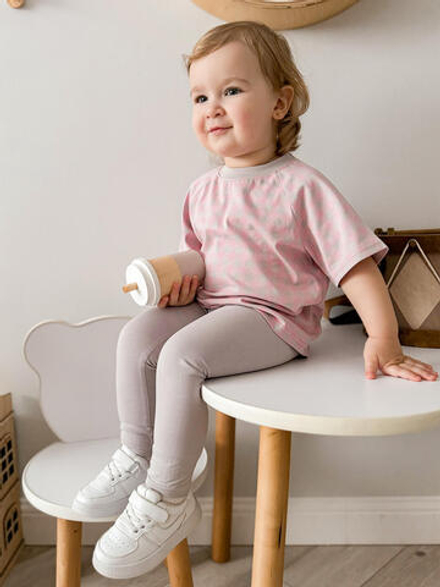 Футболка унисекс Mjölk Клетка розовая