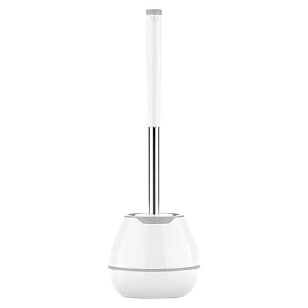 Ершик для унитаза силиконовый STANDART TYPE (овальный) напольный, с пинцетом, LAIMA, 608132