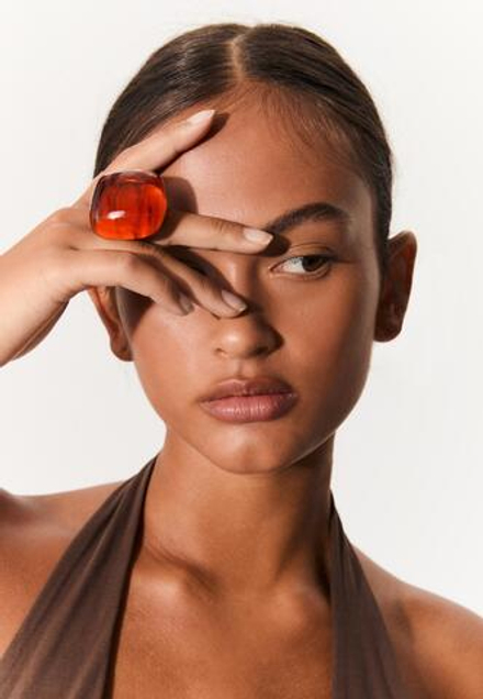 STRADIVARIUS Набор из 2 макси-колец, бургунди