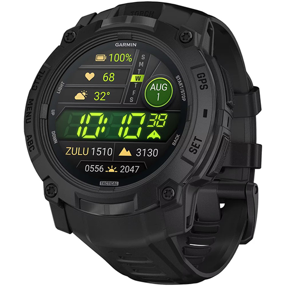Garmin Instinct 3 50 мм AMOLED Tactical Edition Black with Black Band (010-03020-50)