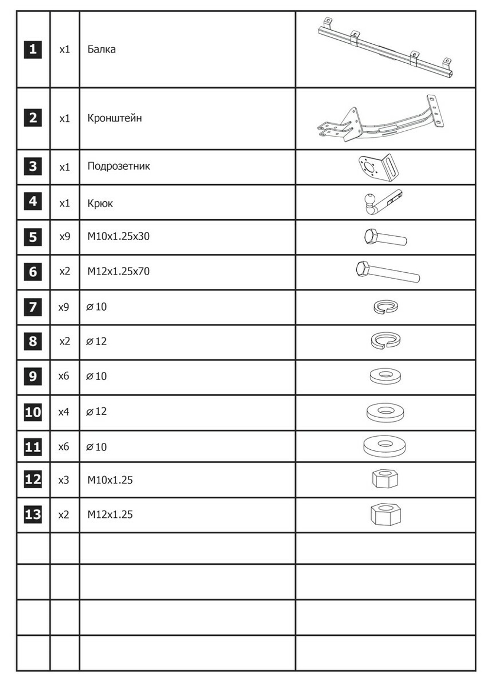 Фаркоп Berg для Chevrolet Niva 2002-2020/Lada Niva 2020-2021/Travel 2021-н.в., шар A, 1200/75 кг, F.6016.003
