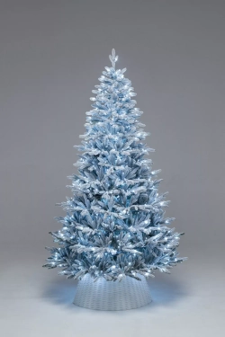 Искусственная елка Хеймдалль заснеженная 150 см., 100% литая хвоя, с холодными Led лампами, ЕлкиТорг (236150)