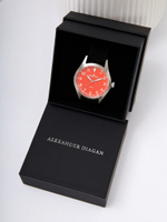 Часы кварцевые "SOLNCE", red