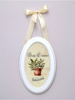 Панно на стену для интерьера в овальной раме набор 3 шт "Прованс" 28,5*18,5 см