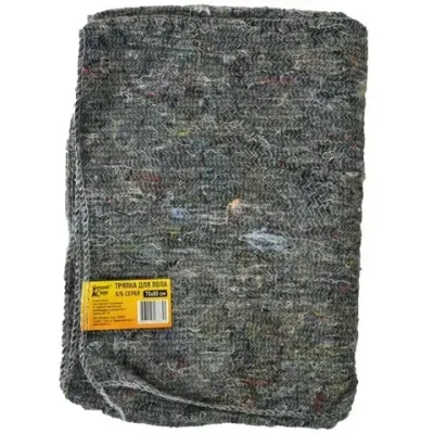 Тряпка для пола 'Домашний Сундук'х/б серая овер. 70*80см