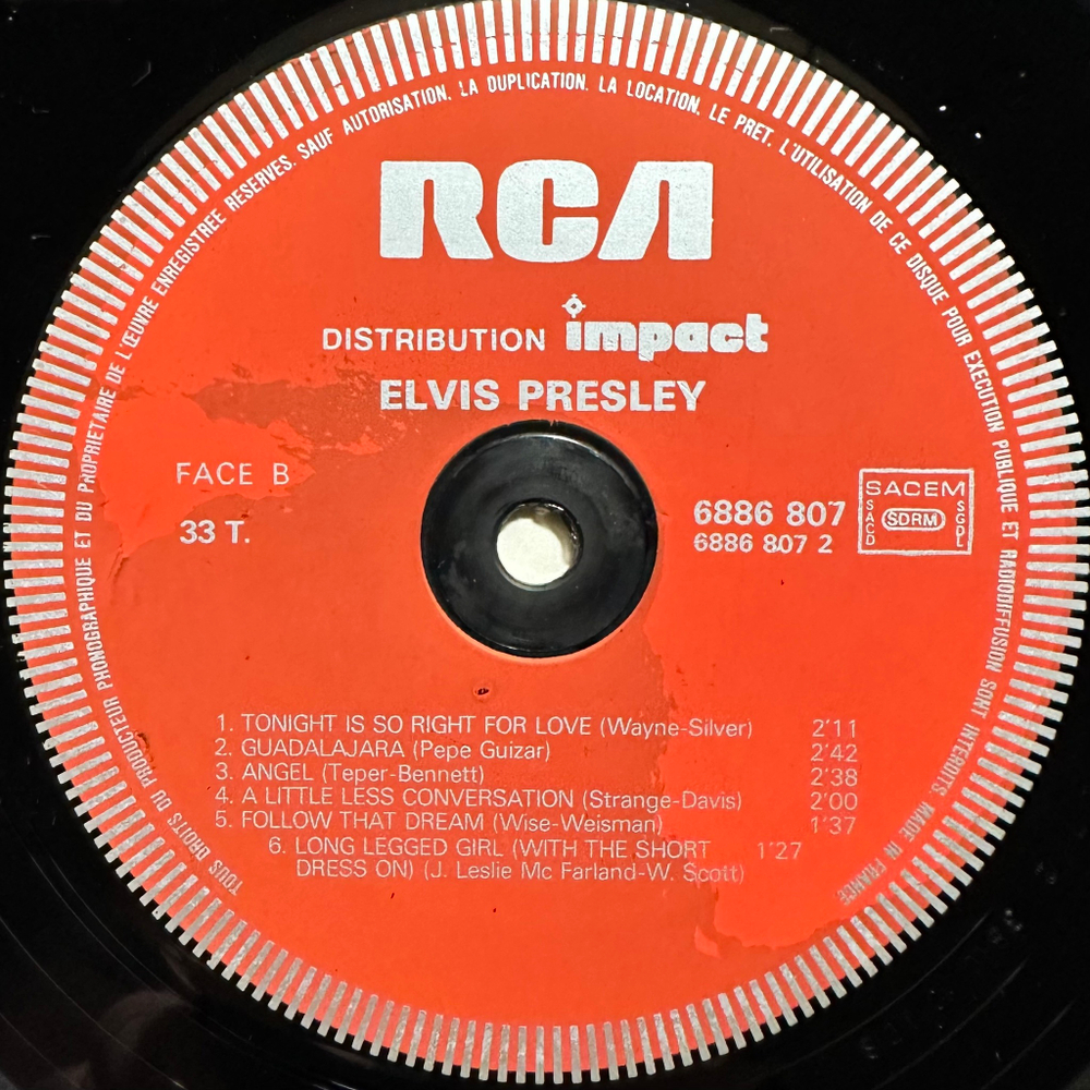 Elvis Presley - Elvis Presley (France 1977.)