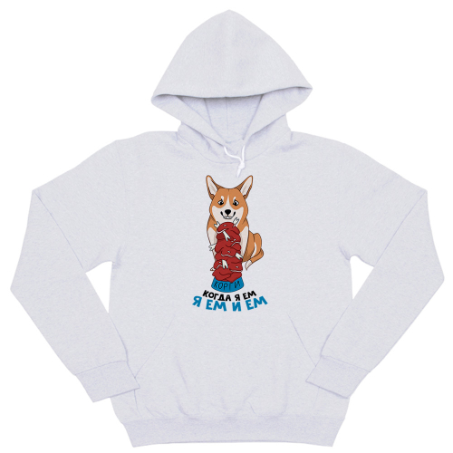 Толстовка "Корги обедает"