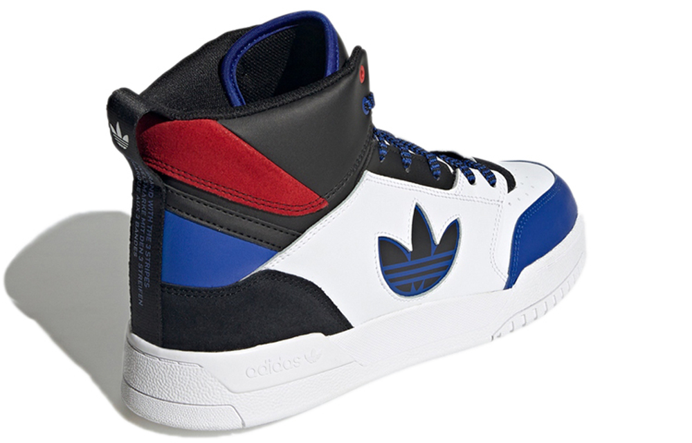 Adidas originals Drop Step non-slip wear-resistant high-top sneakers for men and women the same style white, black and blue